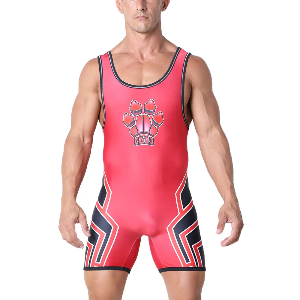 Wrestling Canottiere Suit Boxing One Piece Powerlifting Body Iron Men Senza Maniche Wear Wear Palestra Sport Fitness Skinsuit