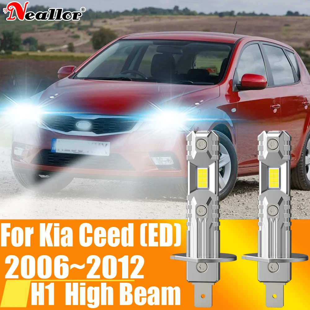 2X H1 Led Light Canbus Bulb Car Headlight High Power Auto Fog Diode Moto Driving Running Lamp 12V 55W Per Kia Ceed Ed 2006 ~ 2012