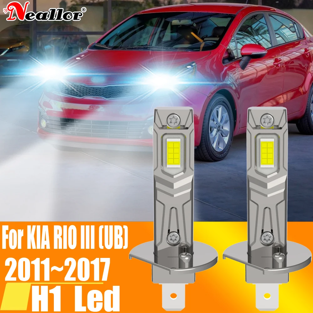 2X H1 Led Light Canbus Bulb Car Headlight High Power Auto Fog Diode Moto Driving Running Lamp 12V 55W Per Kia Rio 3 Ub 2011 ~ 2017