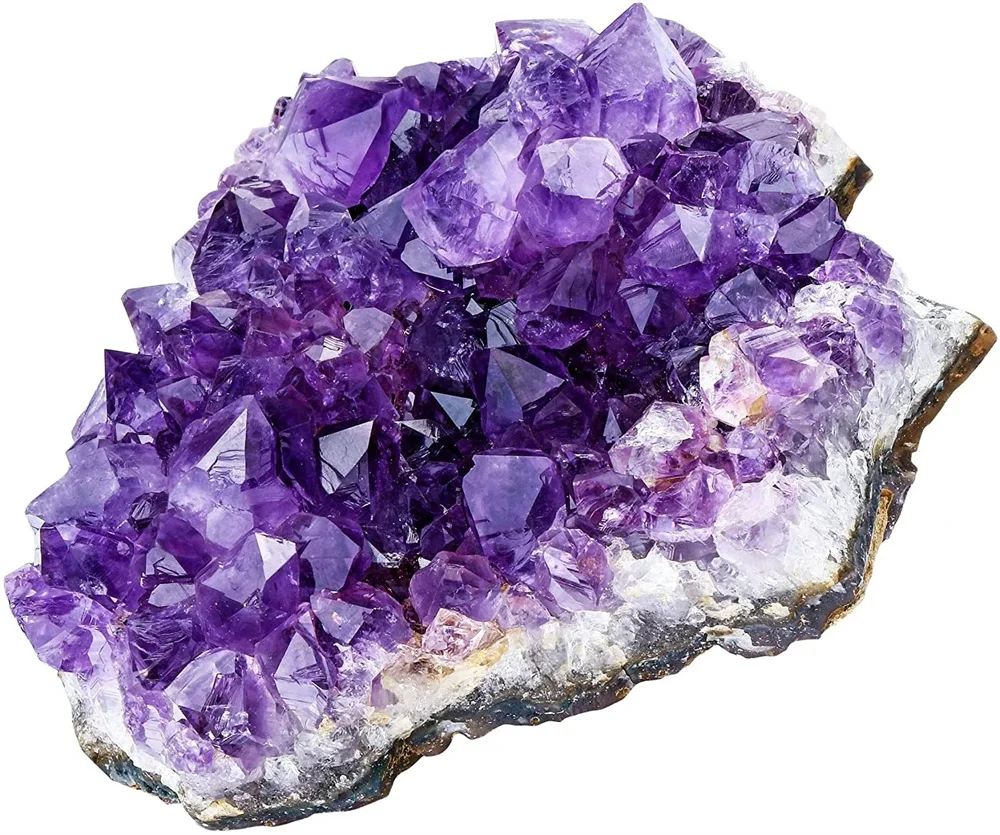 Pietra Naturale Viola Rosa Ametista Brasiliana Cristalli Cluster Druzy Geode Mineral Rock Healing Crystal Point Energy Wand Crafts
