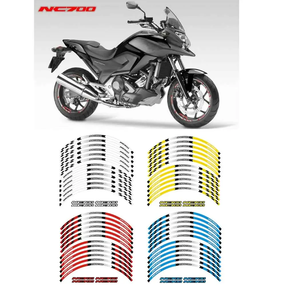 Per Honda Nc 700 Nc700S/X/Xd/Xdh Hot Sell Style Wheel Tire Rim Stickers 17 Pollici Wheel Tape Stickers Decalcomanie