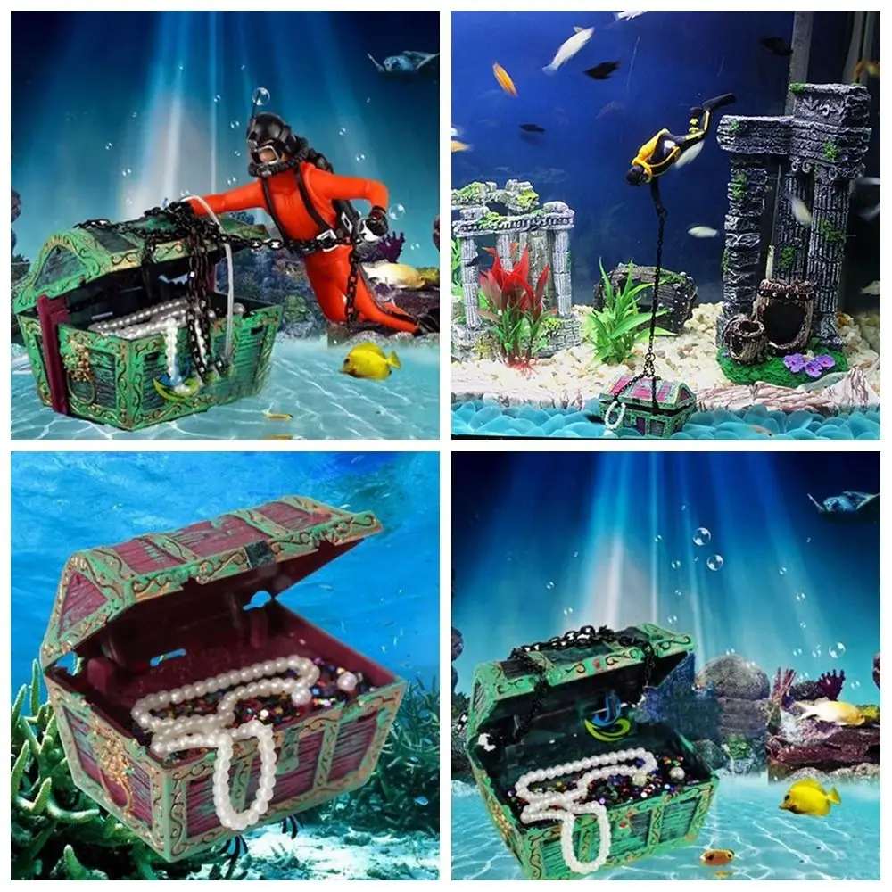 Accessori Paesaggistici Decorazione Della Casa Floating Frogman Diver Fish Tank Decoration Treasure Hunting Aquarium Ornament