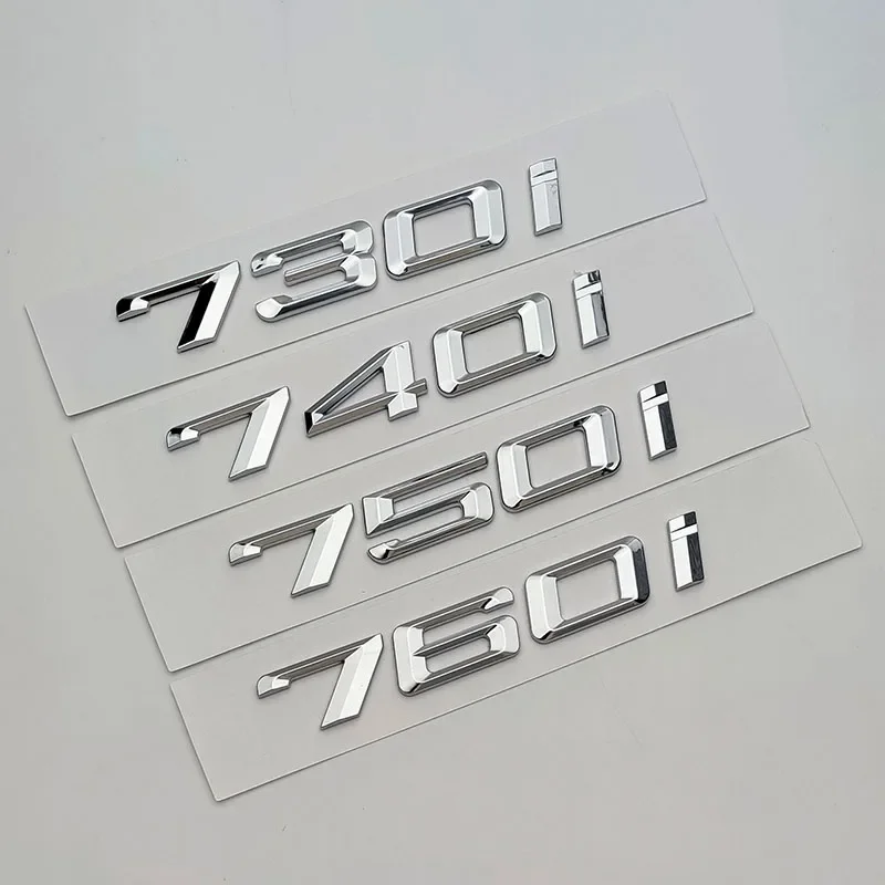 3D Abs Chrome Logo 730I 740I 750I 760I Emblema Car Badge Tronco Decalcomania Per Bmw 730I 740I 750I 760I Lettering Stikcers Accessori