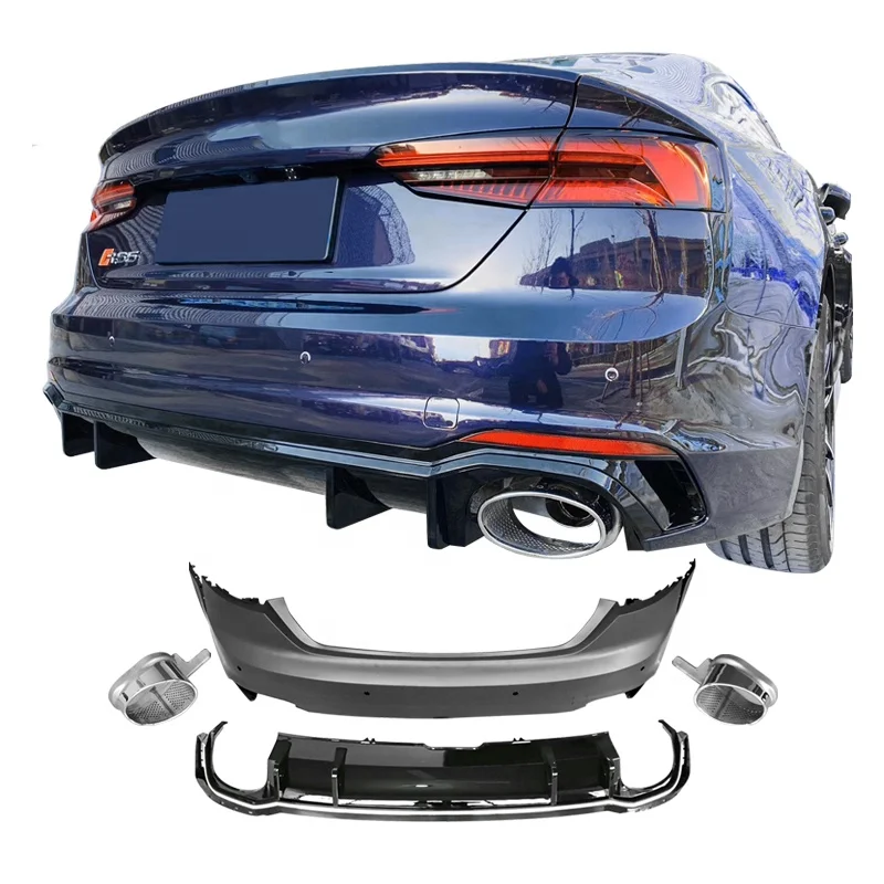 2017-2019 Rs5 S5 Paraurti Posteriore Con Diffusore Per Audi A5 B9 Aggiornamento Audi Rs5 Kit Carrozzeria Paraurti Posteriore
