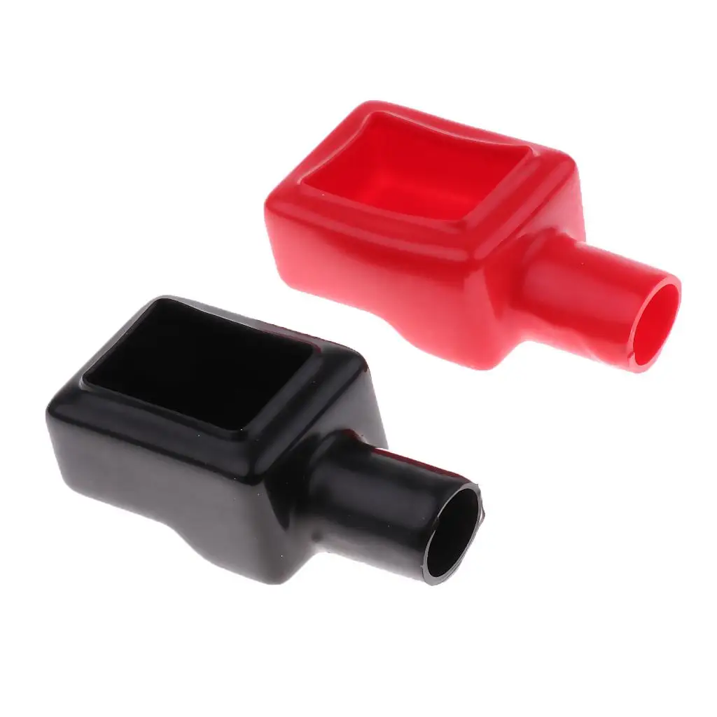 2 Pezzi Auto Batteria Auto Morsetto Morsetto Clip Coperture Di Protezione Nero + Rosso
