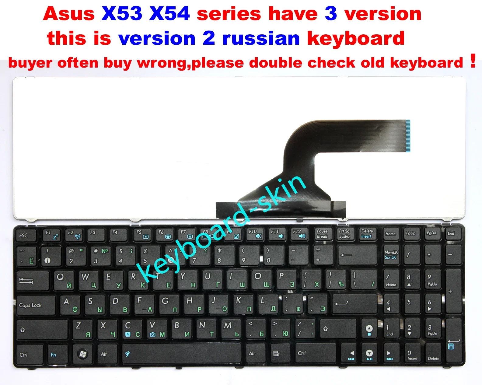 Nuova Tastiera Russa Chiclet Per Asus X54 X54B X54C X54L X54X X54Xb X54H X54Hy X53U X53E X53E-Xr2 X54C-Es91 Laptop