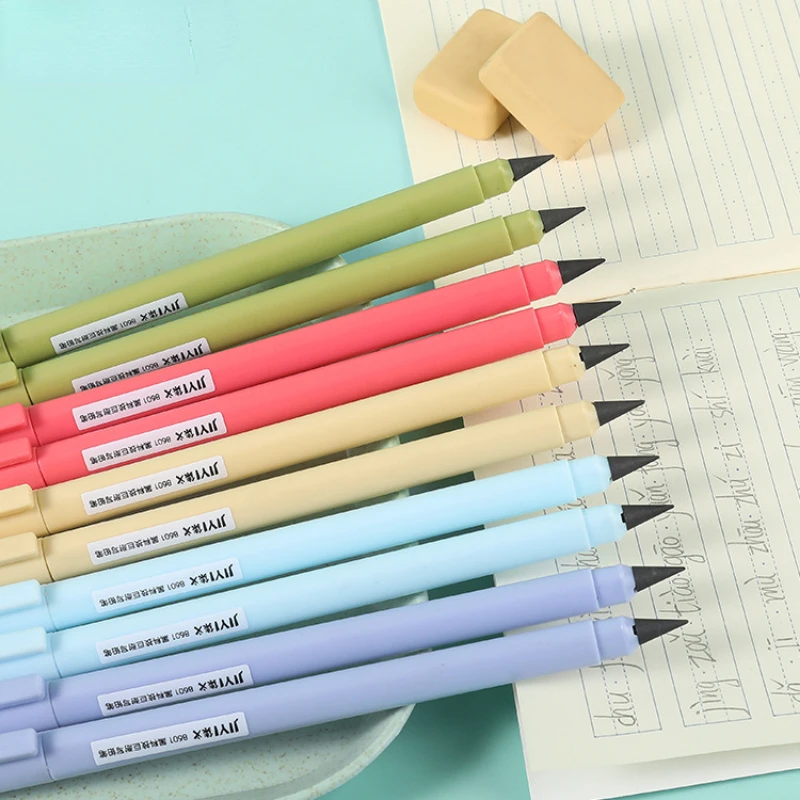 2 Pznew Infinite Writing Pencil Ink Free Novità Eternal Pen Art Sketch Drawing Tool Regalo Per Bambini Materiale Scolastico Cancelleria