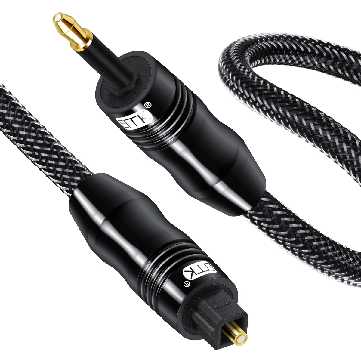 Cavo Ottico Emk Da 3.5Mm Toslink Digitale A Mini Cavo Toslink Da 3.5Mm Adotta L'Adattatore Per Cavo Audio Ottico Con Connettore Placcato In Oro 24K