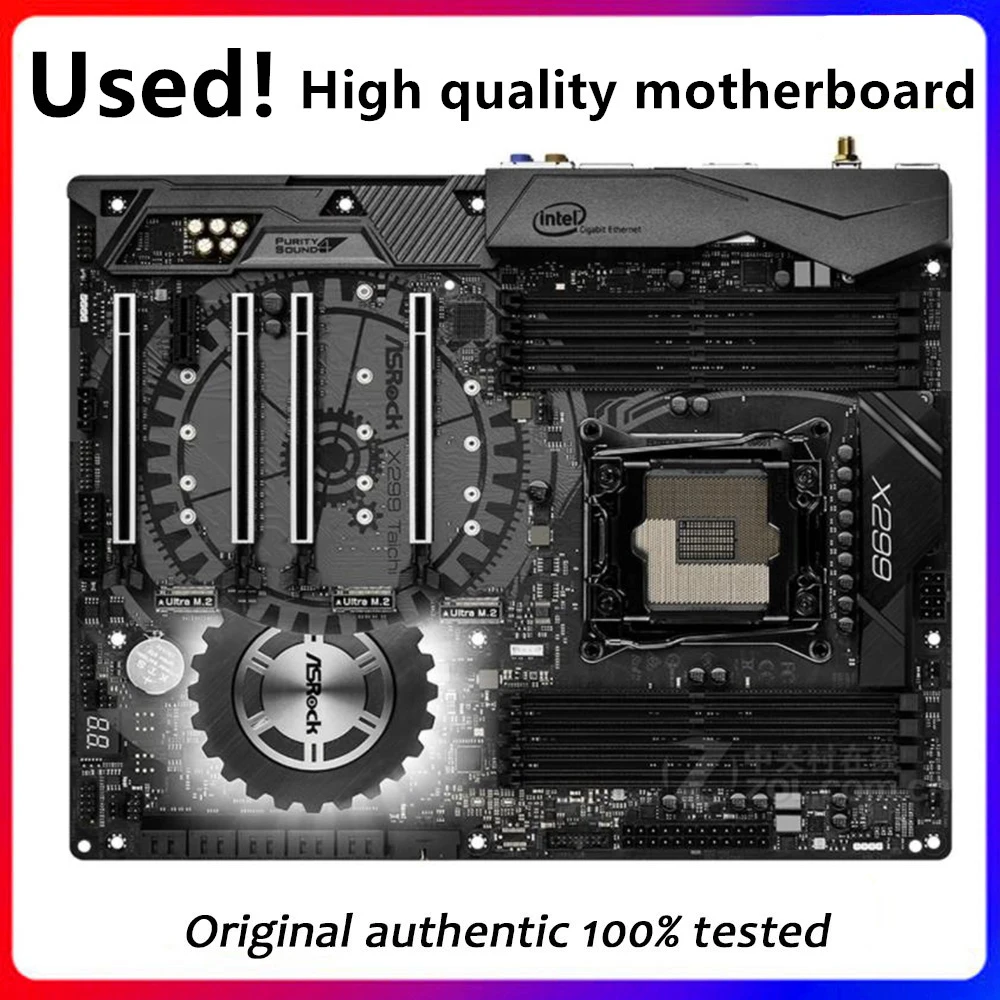Per Scheda Madre Asrock X299 Taichi Lga 2066 Ddr4 Per Scheda Madre Usata Desktop Originale Intel X299 Sata3 M.2