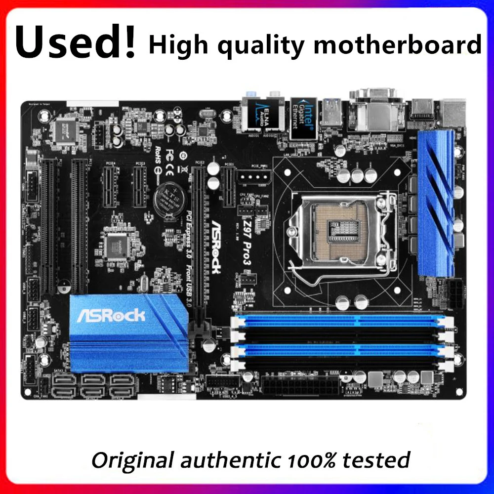 Per Scheda Madre Desktop Asrock Z97 Pro3 Z97 Lga 1150 Cpu Sata3 Usb3.0 Scheda Madre Usata Desktop Originale