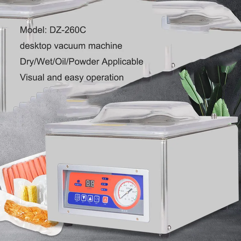 Dz-260C Confezionatrice Commerciale Per Alimenti Secchi Bagnati Confezionatrice Sottovuoto Envasadora Al Vacio De Alimentos