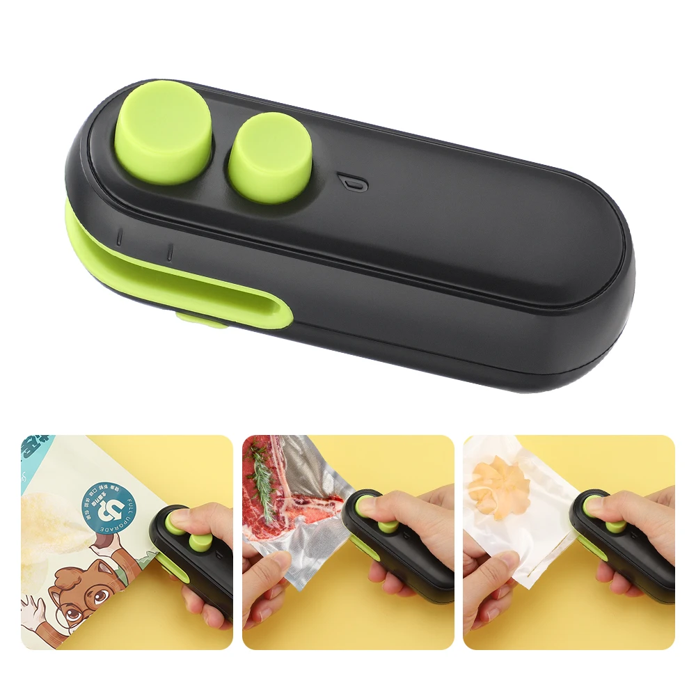 Mini Chip Bag Sealer Palmare Hand Press Vacuum Food Sacchetto Di Plastica Conservazione Degli Alimenti Cucina Portatile Heat Vacuum Sealer Ricarica Us