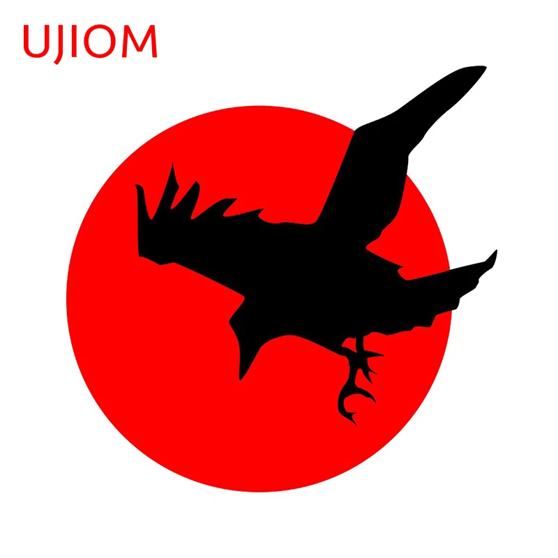 Ujiom Raven On Red Moon Sticker Kids Bedroom Wallstickers Camera Dei Bambini Carta Da Parati Decorazioni Per La Casa Adesivi Wall Poster Art Decalcoma