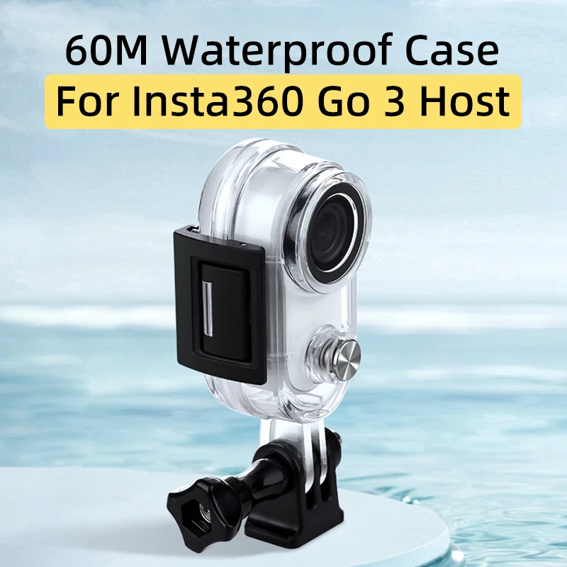 Per Insta360 Go 3 Thumb Panorama Sports Camera Host 60M Custodia Impermeabile Custodia Protettiva Subacquea Shell Action Camera Accessorio