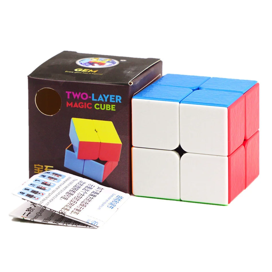 Shengshou 2 X2X2 Magic Speed Cube Pocket Stickless Puzzle Cube Professional 2X2 Speed Cube Giocattoli Educativi Divertenti Per Bambini