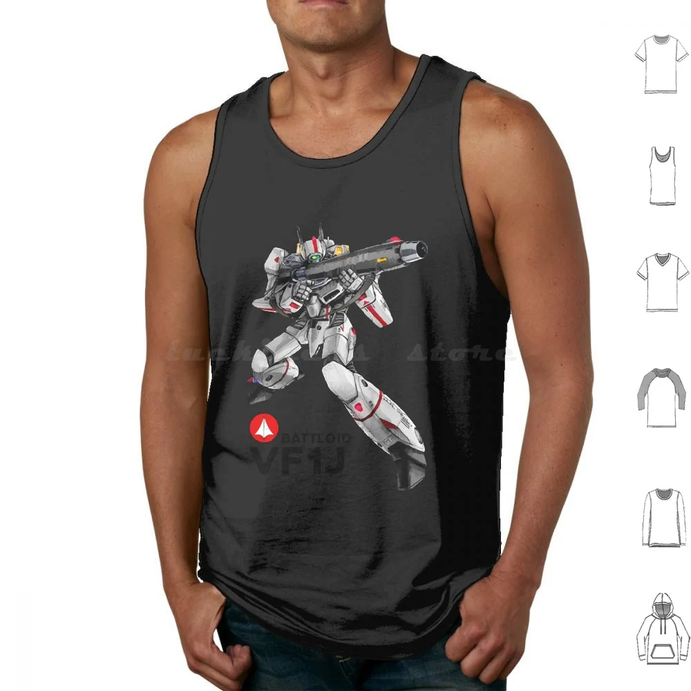 Vf1J Canotte Gilet Senza Maniche Anime Giappone Macross Manga Mecha Robot Robotic Robotics Robot Sdf 1 Valkyrie