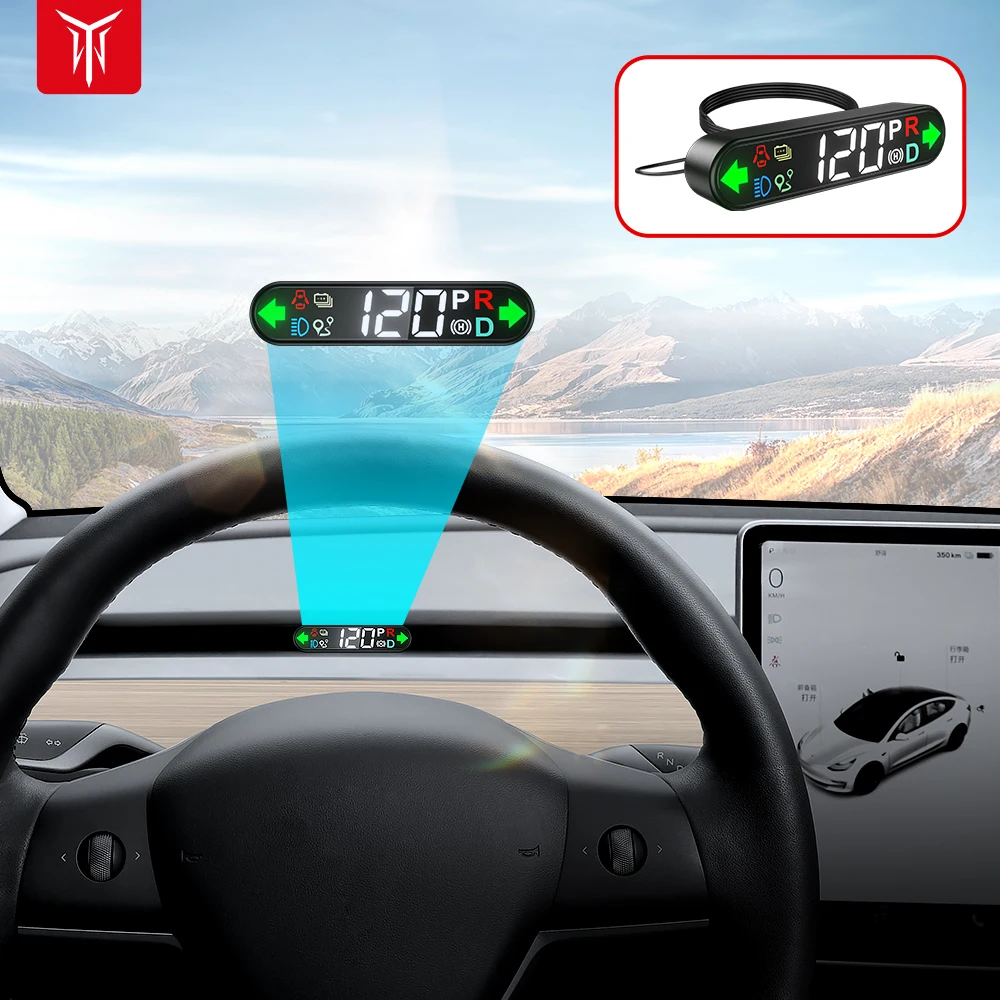 Hud Head-Up Display Per Tesla Model 3 Model Y Tachimetro Digitale Dedicato All'Elettronica Per Accessori Per Auto Tesla 2021/2022