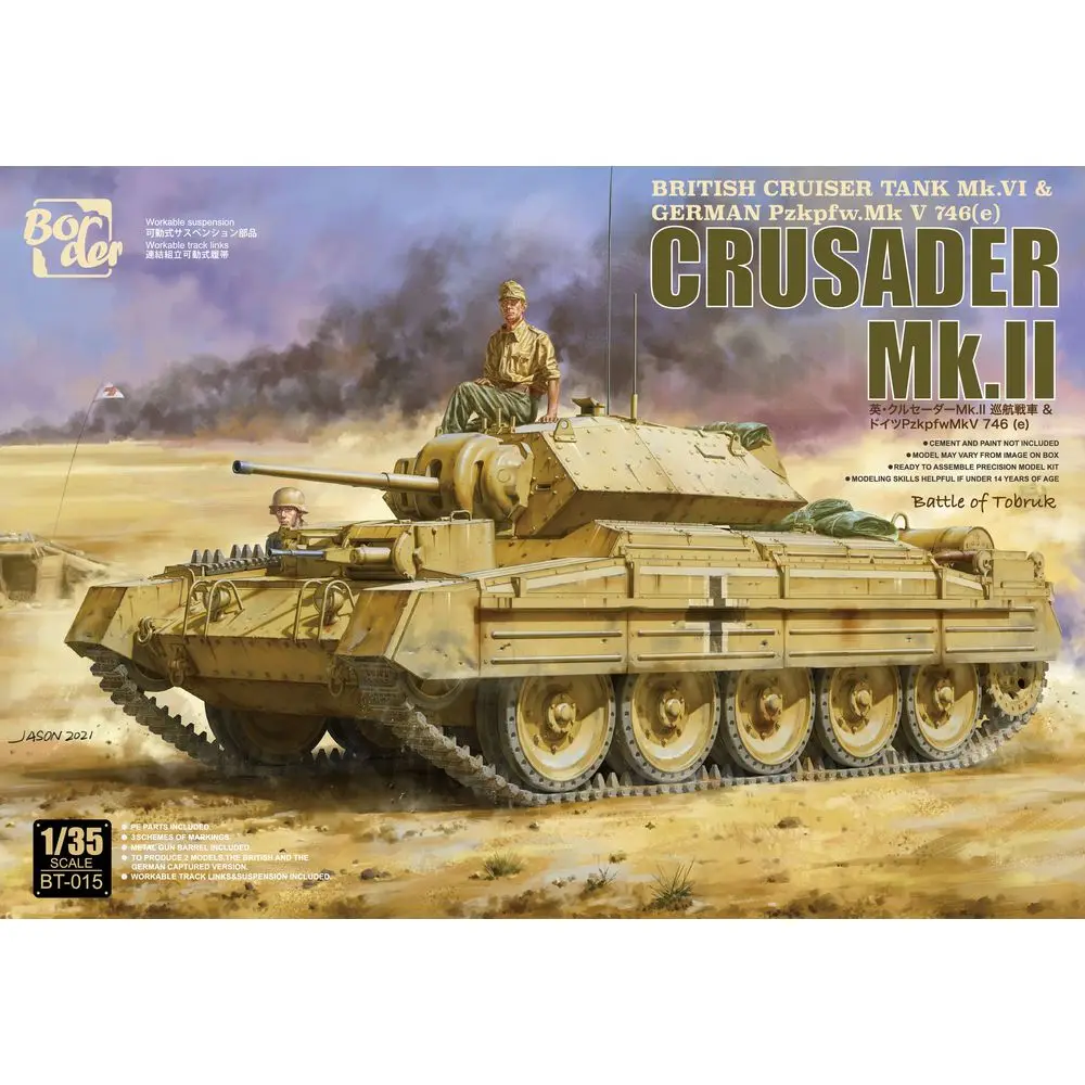 Border Bt-015 1/35 British Cruiser Tank Crociato Mk.Ii-Kit Modello In Scala