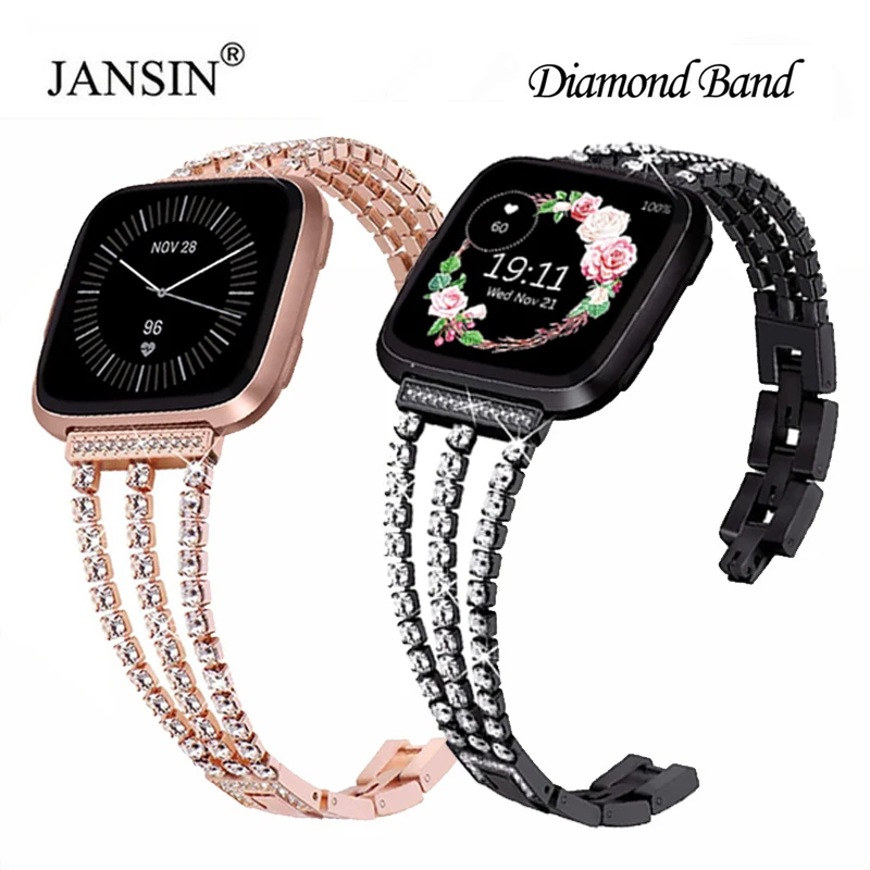 Cinturino Da Donna Per Cinturino Fitbit Versa 3 Cinturino Con Diamanti Per Cinturino Fitbit Versa /Versa 2 /Versa Lite/Versa Se Bling