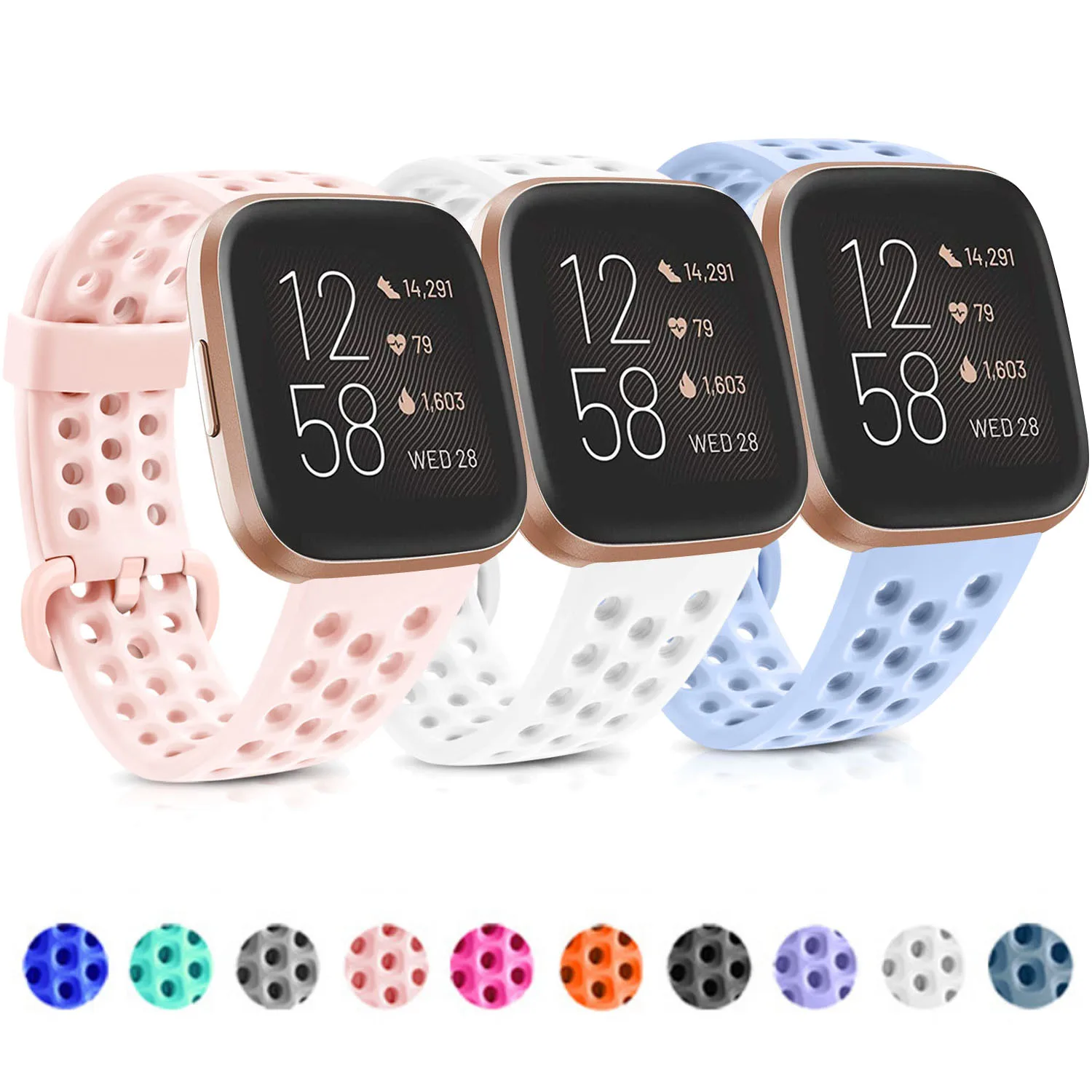 Cinturino Traspirante Per Cinturino Fitbit Versa 2/Versa Se Cinturino Di Ricambio Per Cinturini Smartwatch Fitbit Versa Lite Versa 2