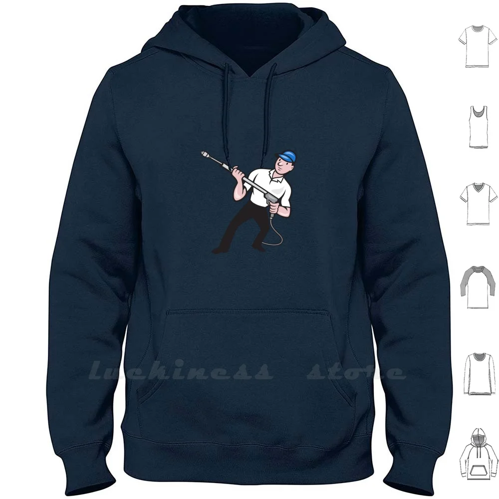 Potenza Lavaggio A Pressione Water Blaster Worker Felpe Con Cappuccio Manica Lunga Water Blaster Lavaggio A Pressione