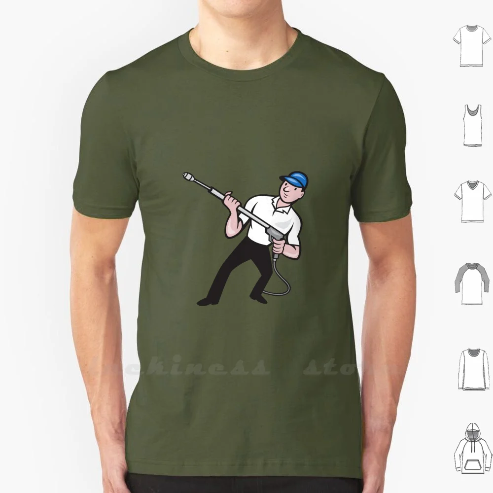 Power Wash Pressure Water Blaster Worker T Shirt Print Big Size 6Xl Cotton New Cool Tee Water Blaster Lavaggio A Pressione