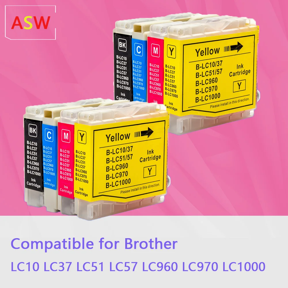 Compatibile Per Dcp-153C D'Inchiostro Stampante Brother Lc-1000/Lc-970 Lc970, 157C,330C,350C Mfc-460Cn,465Cn,5460Cn,630Cdw 845Cw Fax-1360