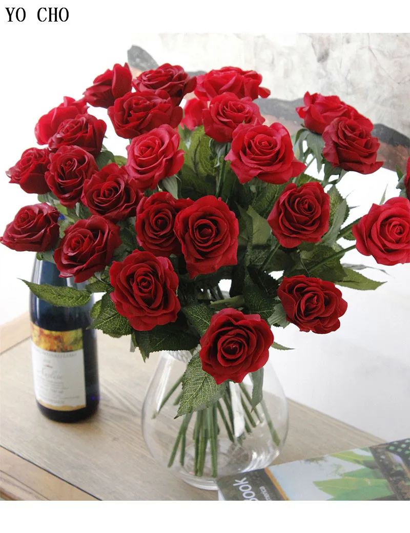 43 Centimetri Di Rosa Di Seta Rosa Artificiale Di Seta Fiori Finti Fiori Di Seta Rosa Decorazione Di Cerimonia Nuziale Fiori Finti Fiori Per La Casa D