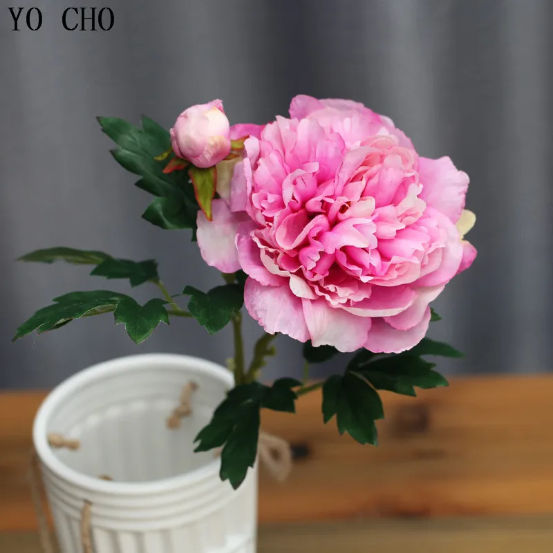 Yo Cho Peonia Fiore Di Seta Artificiale Rosa Bouquet Di Peonia Bianca Casa Di Cerimonia Nuziale Festival Della Decorazione Del Partito Ghirlanda Di Di
