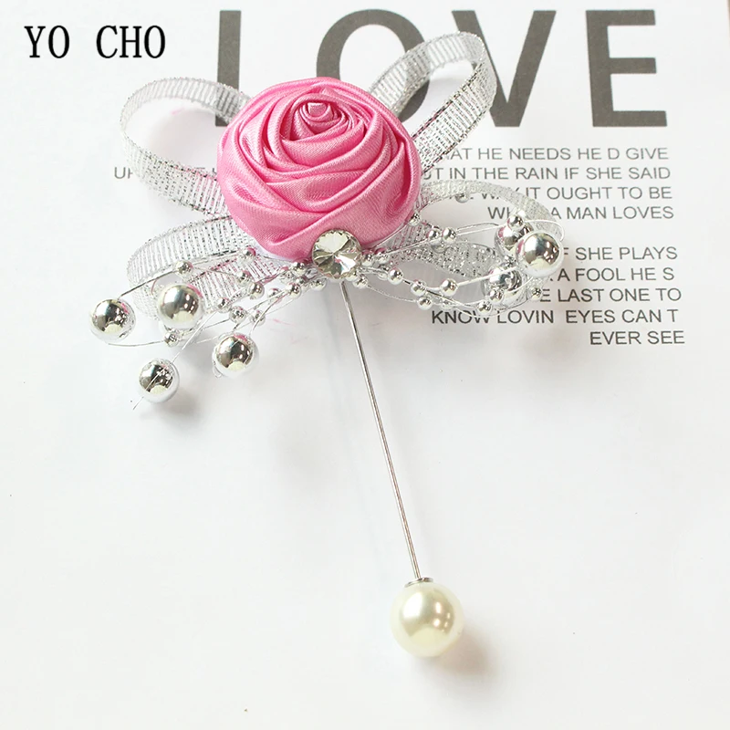 Yo Cho Sposo Boutonniere Rose Di Seta Boutonniere Uomo Matrimonio Corpetto Pin Fiore Wedding Planner Matrimonio Corpetto