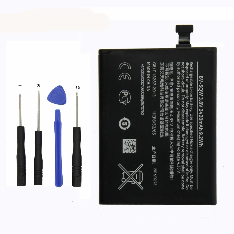 Batteria Originale Del Telefono Bv-5Qw Per Nokia Lumia 930 Bv5Qw 2420Mah
