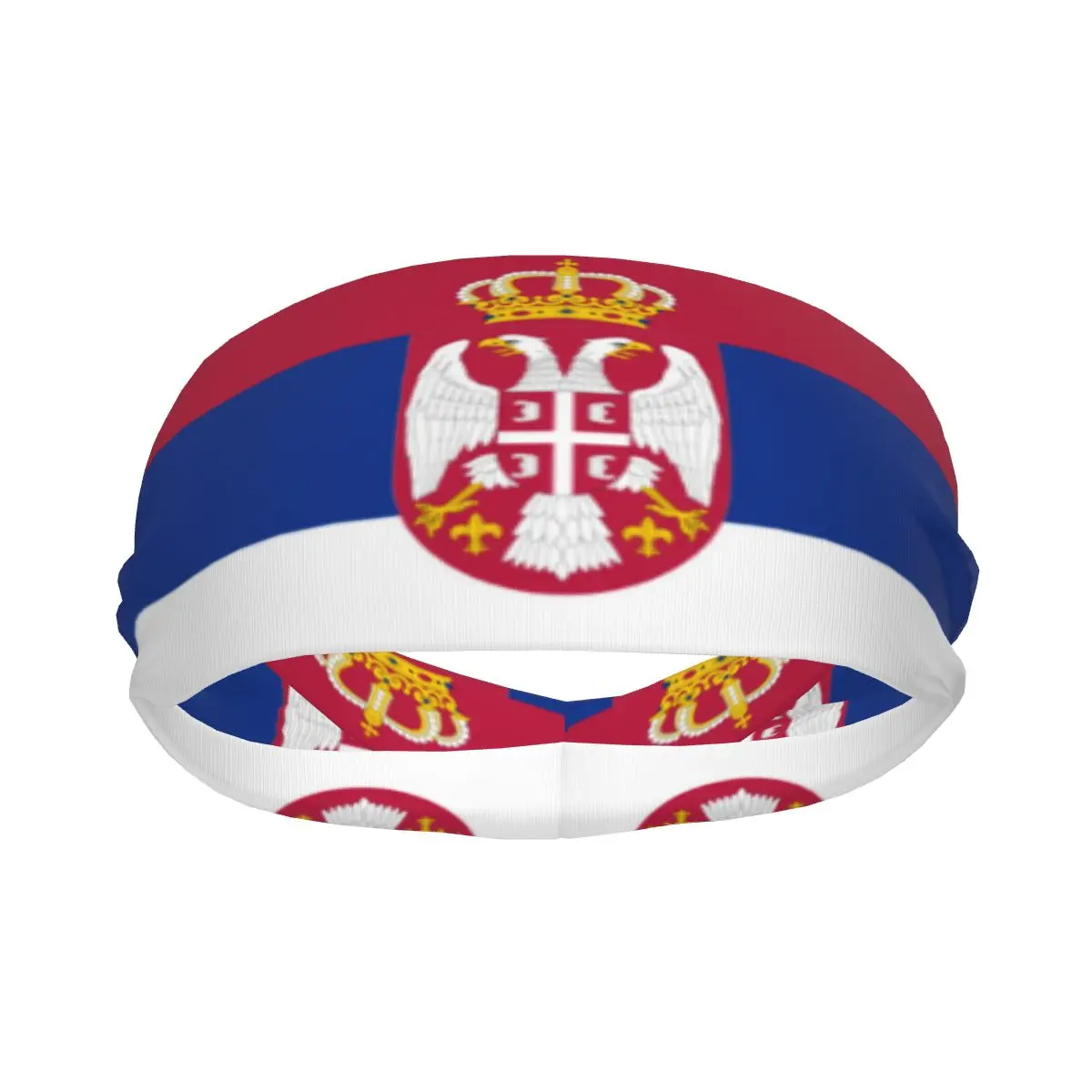 Fascia Sportiva Fascia Per Capelli Portatile Bandiera Della Serbia Pantone Hair Wrap Brace Ciclismo Corsa Esercizio Fascia Antisudore