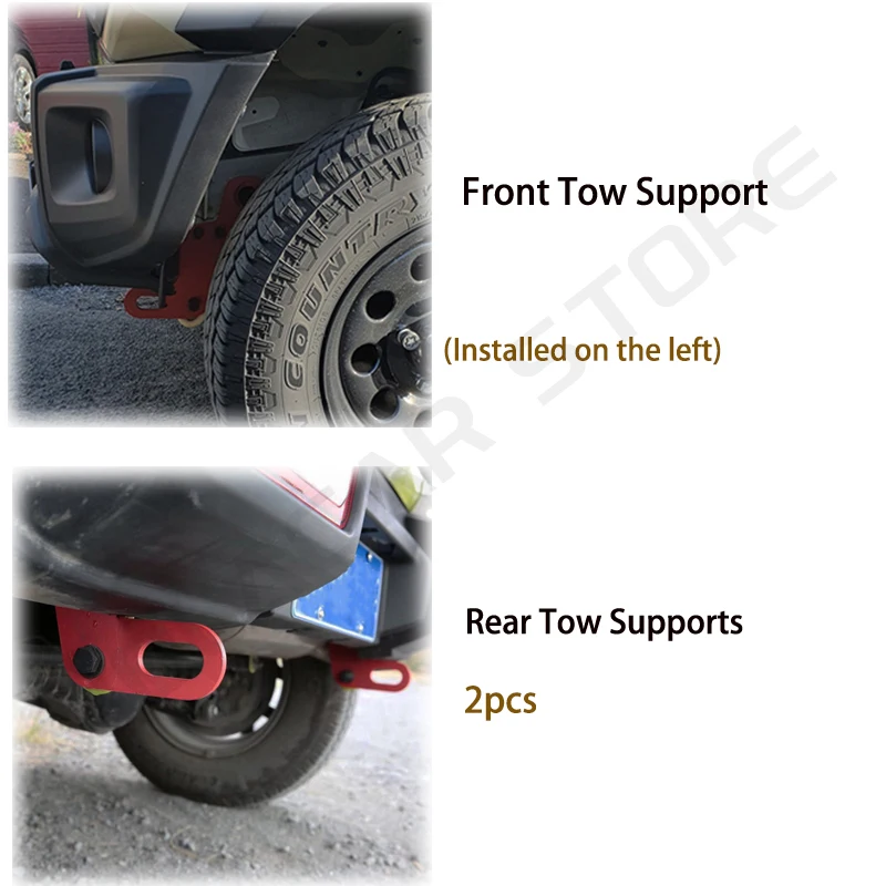 Supporto Del Gancio Del Rimorchio Di Traino Della Barra Del Paraurti Posteriore Anteriore Per Suzuki Jimny Jb64 Jb74 2019 2020 2021 2022 2023 2024 Acc