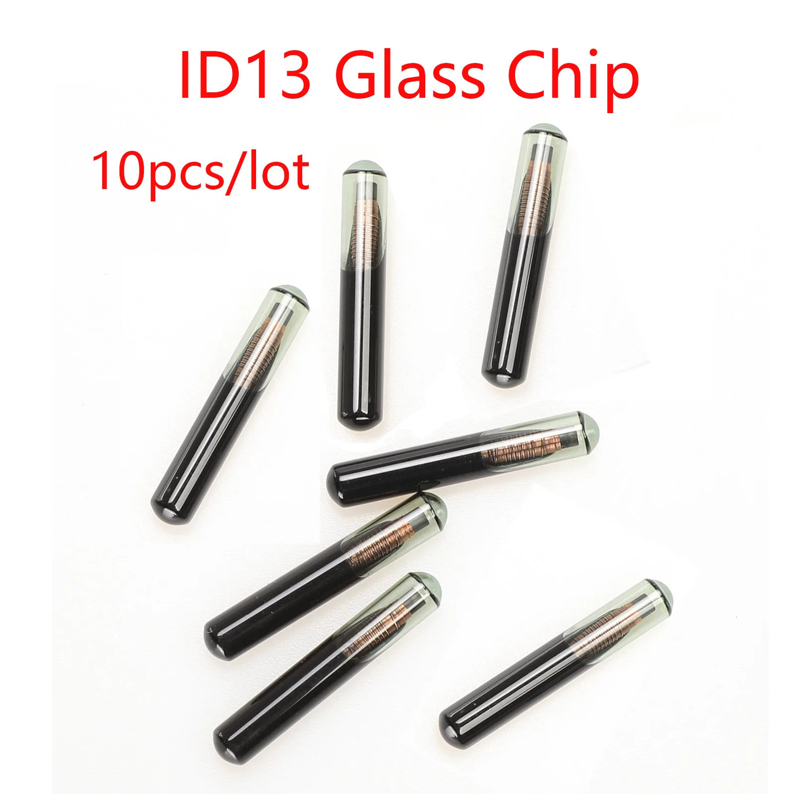 10 Pz Id13 Chip Transponder In Vetro Id 13 Per Audi Fiat Honda Lancia Saab Fit Vw Car Key Immobiliser Chip
