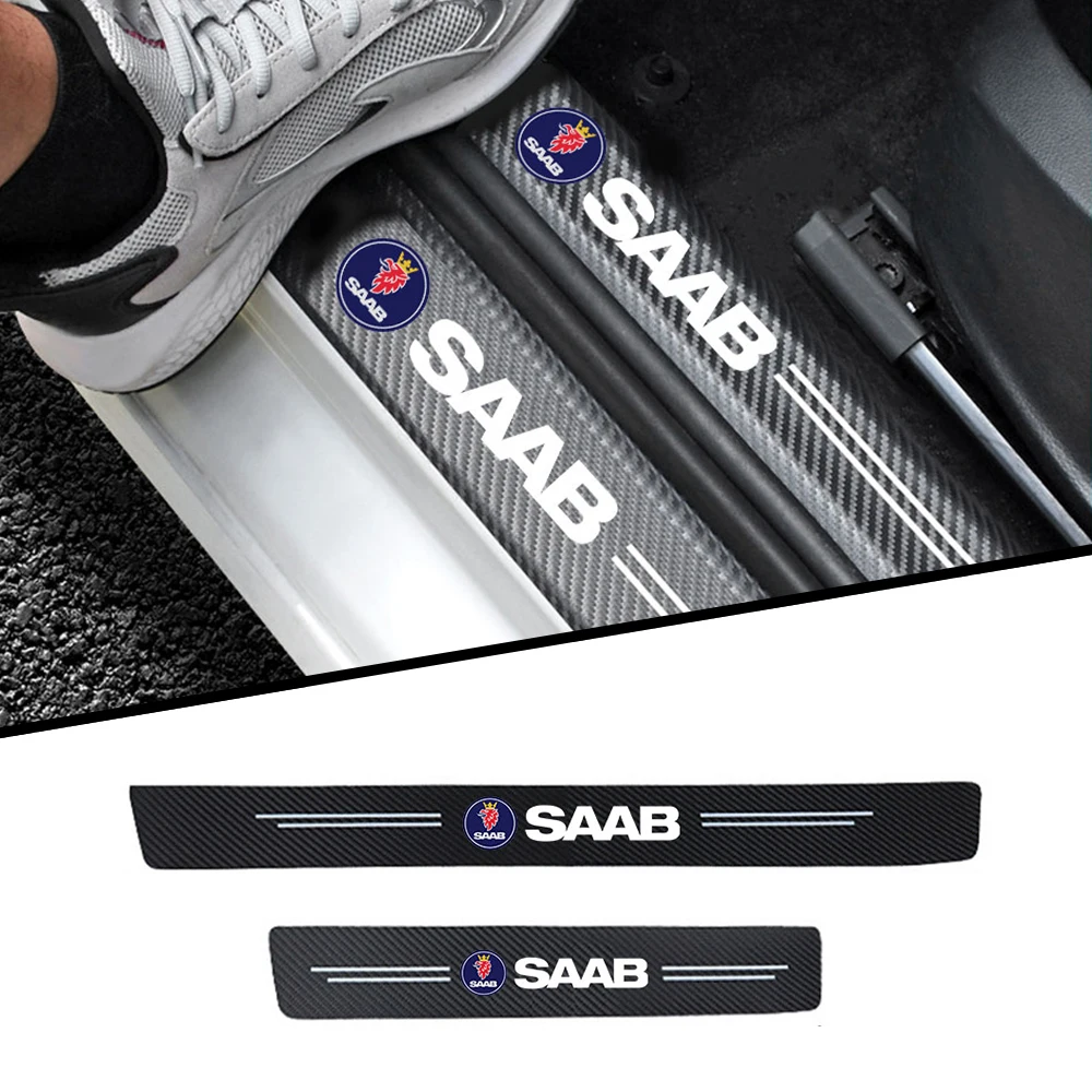 Adesivo Per Auto Soglia Auto 4 Pezzi Per Accessori Auto Saab 9-2X 9-3 9-5 9-7X 9-7 9-4X
