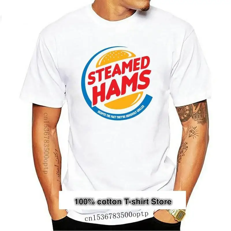 Camiseta Devitida De Verano Para Hombres, Camisa Con Estampado De Jamones Al Vapor, Para Eleciones, Casual, A La Moda, Nueva
