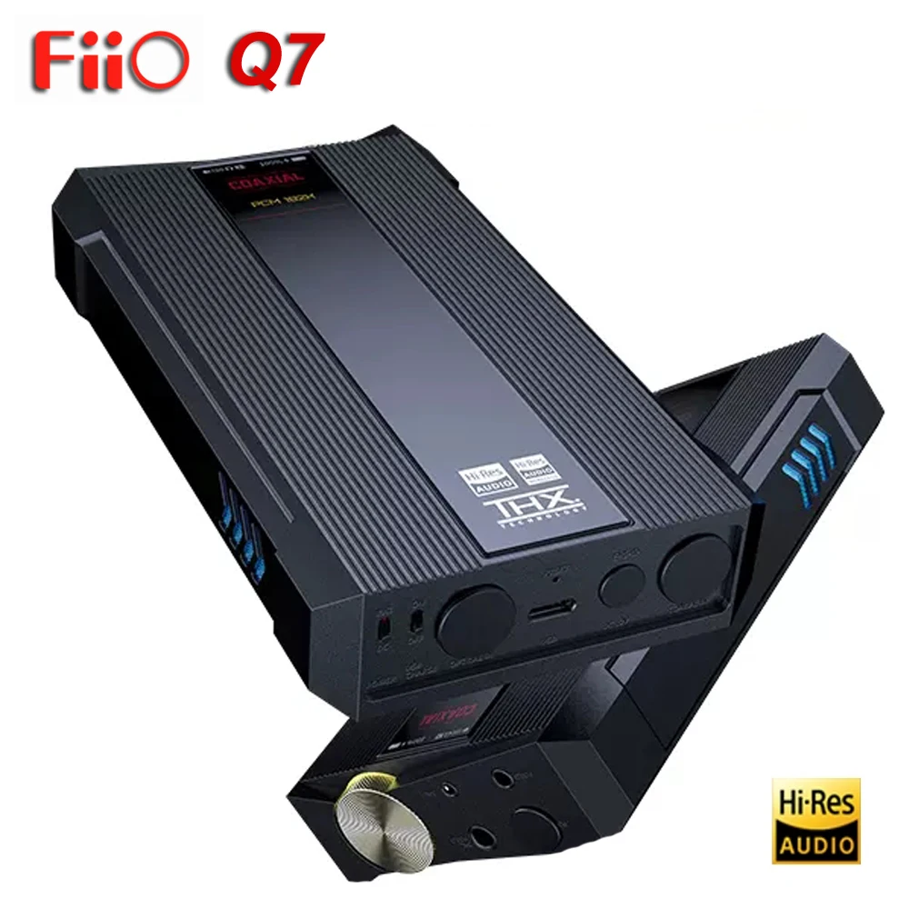 Fiio Q7 Dsd512 Mqa Es9038Pro Balanced Portable Hifi Desktop Dac/Amplificatore Per Cuffie Con Thx Aaa 788 + Amp, Ottico/Usb/Coassiale