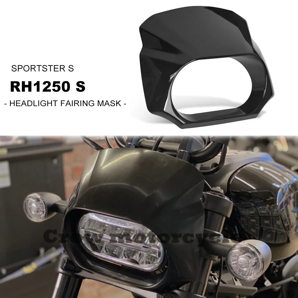 Moto Vivid Light Black Faro Anteriore Carenatura Maschera Copertura Cowl Per Harley Sportster S 1250 Rh1250 2021-2022