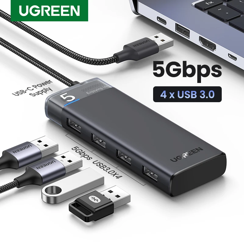 1948 New】Hub Usb Ugreen Hub Usb3.0 4 Porte 5Gbps Adattatore Usb Multi Splitter Per Macbook Ipad Pro Air Laptop Pc Accessori Per Computer