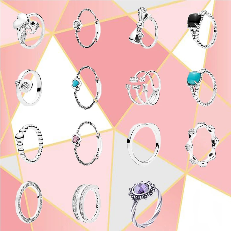 Nuovo S925 Sterling Silver Love Symbol Spirit Stack Wedding Ring Anello Nodo Lucido Moda Donna Figlio Regalo Gioielli Donna