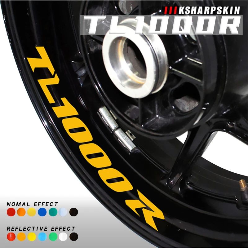 Loghi E Decalcomanie Multicolori Della Ruota Del Motociclo Adesivi Riflettenti Impermeabili Pellicola Protettiva Per Cerchioni Per Suzuki Tl1000R Tl10