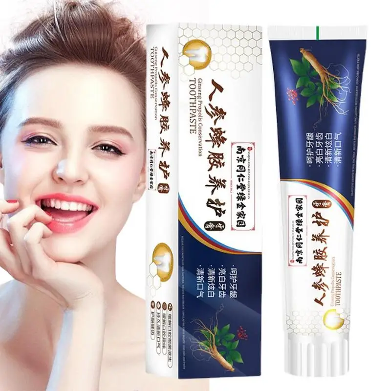 100G Rimozione Dell'Alitosi Ginseng Propoli Dentifricio Pulizia Profonda Delle Gengive Rimozione Delle Macchie Dentifricio Cura Dei Denti Sciolti