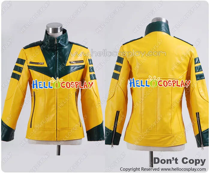 Space Battleship Yamato Giacchetto Pelle Giallo Verde H008
