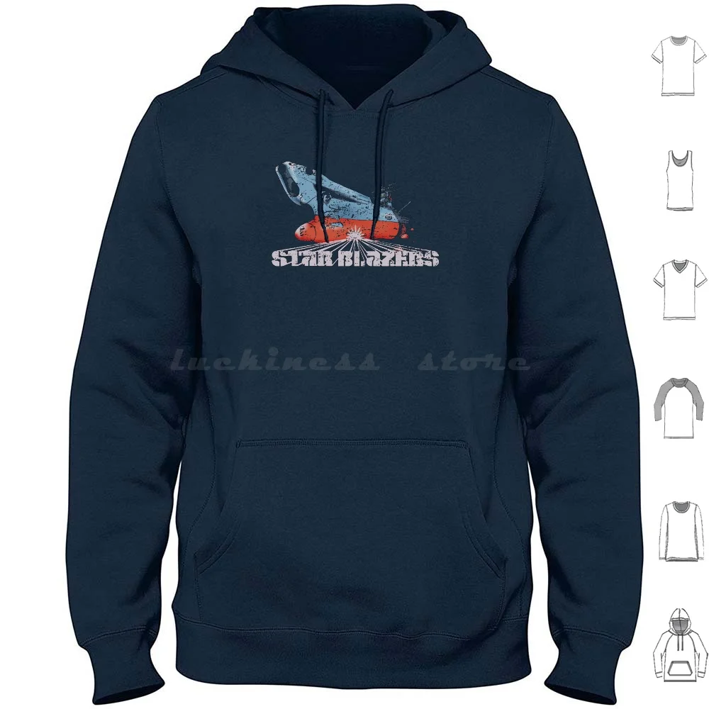 Star Blazer Felpe Con Cappuccio Manica Lunga Star Blazer Star Blazer Anime Space Battleship Yamato Gloval Japan Cartoon