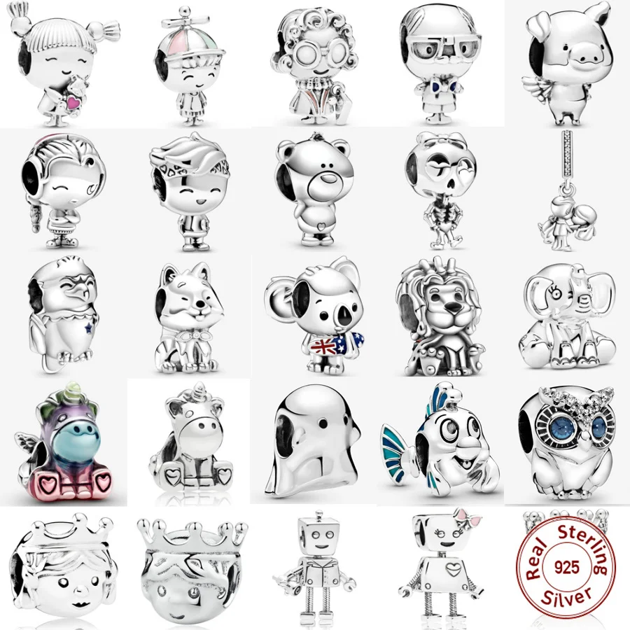 Nuovo 925 Sterling Silver Ragazzi Ragazze Sirenetta Flounder Charm Fit Originale Pandora Bracciale Bella Bot Charm Bead Gioielli Fai Da Te