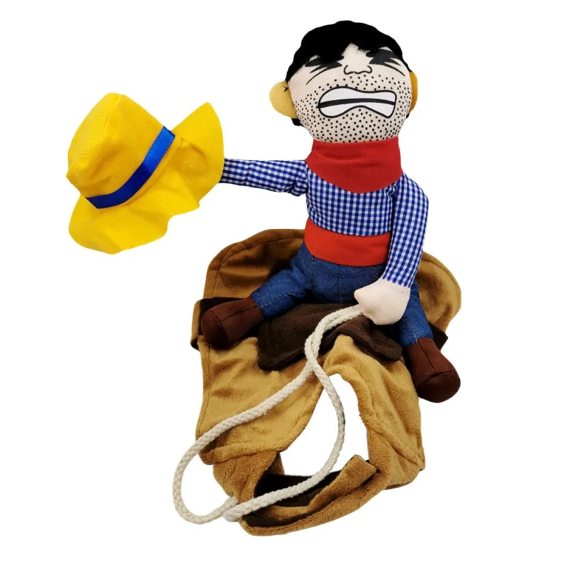 Costume Da Cowboy Rider Dog Per Cani Knight Style Funny Pet Cosplay Clothes Dog Christmas Suit Outfit Costume