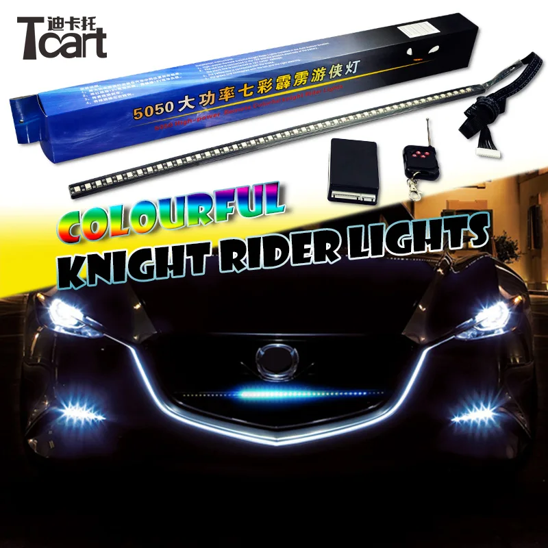Tcart 147 Modello Impermeabile 54Cm 48Led Rgb Highpower Remote Rgb Color Led Knight Rider Lights Con Telecomando Wireless