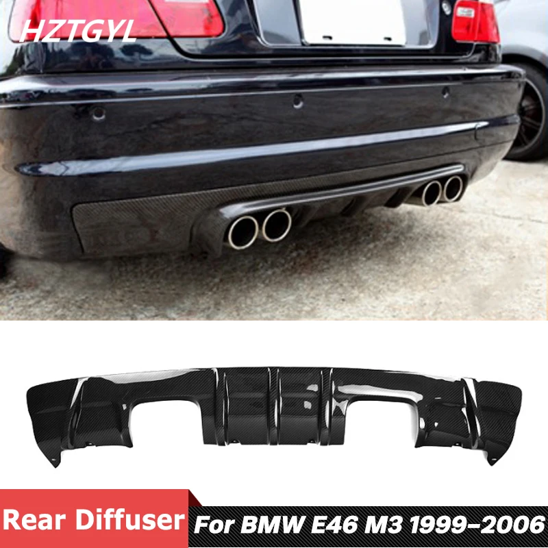 Diffusore A Labbro Paraurti Posteriore In Fibra Di Carbonio Per Tuning Auto Bmw E46 M3 1999-2006