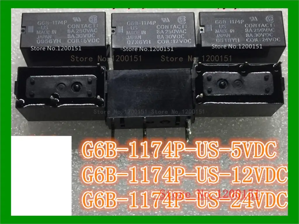10 Pz/Lotto G6B-1174P-Us G6B-1174P-Us-5Vdc G6B-1174P-Us-12Vdc G6B-1174P-Us-24Vdc Relè Dip-4