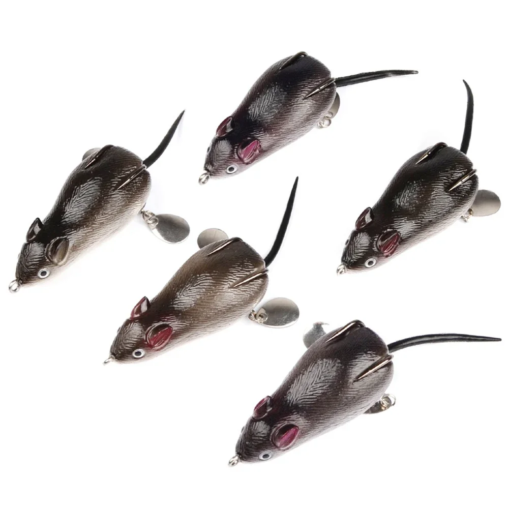 3D Mouse Fishing Lure Kit Fishing Frog Bass Pike Snakehead Topwater Fishing Frog Lure Bait 17.43G / 7Cm